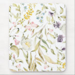 Botanische Wildblume Florals Mousepad<br><div class="desc">Botanische Wildblume Florals</div>