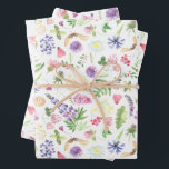 Botanische Wildblume Geschenkpapier Set<br><div class="desc">Whimiscal botanische Aquarell Wildblume Geschenkpapier verpackt! Ideal für Sommer- und Frühjahrsfeiern.</div>