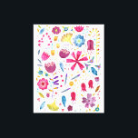 Botanische Wildblume Hedgerow-Malerei Leinwanddruck<br><div class="desc">Moderne Aquarellmalerei mit Blume und Blätter in den reichen Herbstfarben auf weißem Hintergrund.</div>