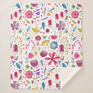 Botanische Wildblume Hedgerow-Malerei Sherpadecke