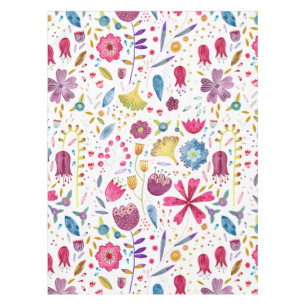 Botanische Wildblume Hedgerow-Malerei Tischdecke