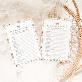 Botanische Wildblume Kinderdusche Word Scramble