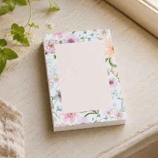 Botanische Wildblume Post-it Klebezettel