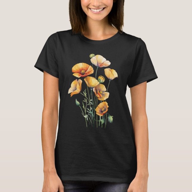 Botanische Wildblume T-Shirt (Vorderseite)