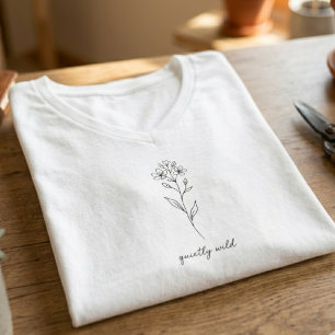 Botanische Wildblumen-Skizze Geschenk für Naturlie T-Shirt