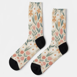 Botanische Wildblumen Süße Cottagecore Floral Socken