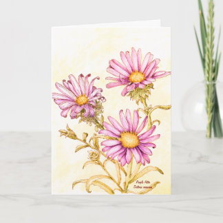 Botanische Wildblumen-Wasserfarbe, leer innen Karte
