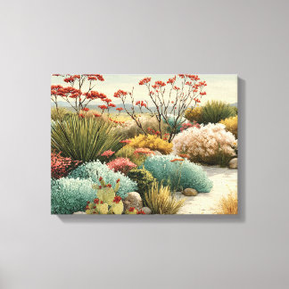 Botanische Wüstenlandschaft Leinwanddruck