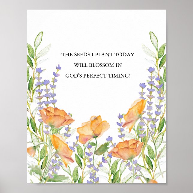 Botanische Zitate für das Frauenposter Poster (Vorne)