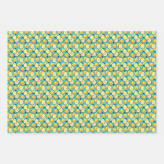 Botanische Zitrusfrüchte im Sommer Geschenkpapier Set