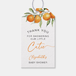 Botanische Zitrusfrüchte Orange Kleine Süsse Kinde Geschenkanhänger