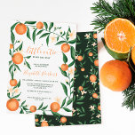 Botanische Zitrusfrüchte-Süsse-Babydusche Einladung<br><div class="desc">Botanische Zitrusfrüchte Orange kleine Süsse Babydusche mit hübschen Orangen,  Clementines Zitrusfrüchte Illustration,  grüne Äste und Blätter mit weißen Blume und einem modernen Script-Bürste Schriftart . Mit einem hübschen Zitrusklementin-botanischen Muster an der Rückseite.</div>