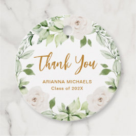 Botanischer Abschluss der Flora Danke, Script Geschenkanhänger