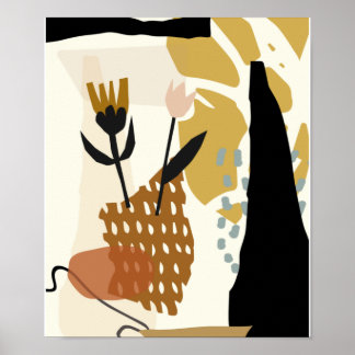 Botanischer Abstrakter Minimal 02 #Illustration Poster