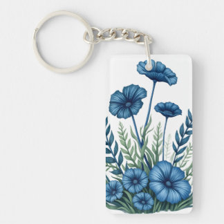 Botanischer Acryl-Schlüsselanhänger | Boho-Naturli Schlüsselanhänger