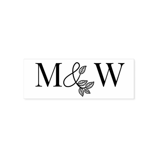 Botanischer Ampersand #2 Couple Wedding 2 Initial Permastempel (Design)