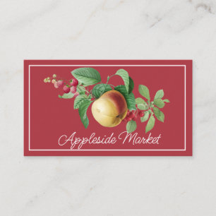 Botanischer Apple und Berries Fruchtkarte Visitenkarte