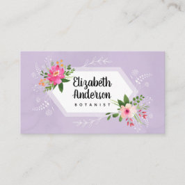 Botanischer Aquarellboho Visitenkarte
