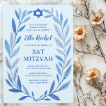 Botanischer Aquarellstern von David Bar Bat Mitzva Einladung<br><div class="desc">Perfekte Karte, um eine Fledermausmitzvah, Bar mitzvah oder andere jüdische Feier anzukündigen! Handgezeichnete, zarte Blättertramkunst für Sie! Vollständig anpassbar! Klicken Sie auf "Personalisieren" oben, um den Text zu bearbeiten. Klicken Sie auf "Bearbeiten mit dem Design-Tool", um die Schriftart, Farben und Platzierungen anzupassen und um Text zum hinteren Seitendesign hinzuzufügen, wenn...</div>