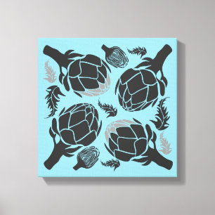 Botanischer Artischocken-Kunst-Wandbehang Leinwanddruck