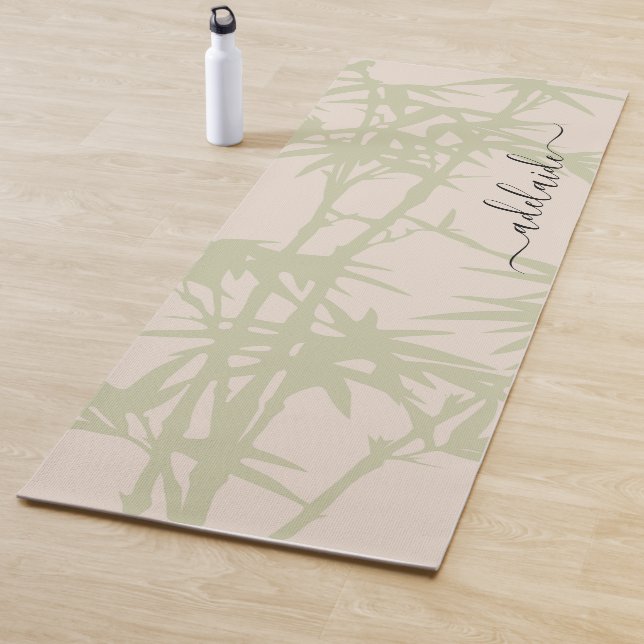 Botanischer Bamboo Foliage Bali Monogramm Yoga Mat Yogamatte (Beispiel)
