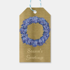 Botanischer Blauer Kranz Geschenkanhänger