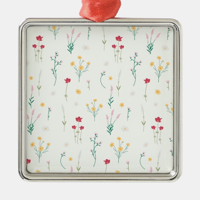 Botanischer Blume Ornament Aus Metall (Vorne)