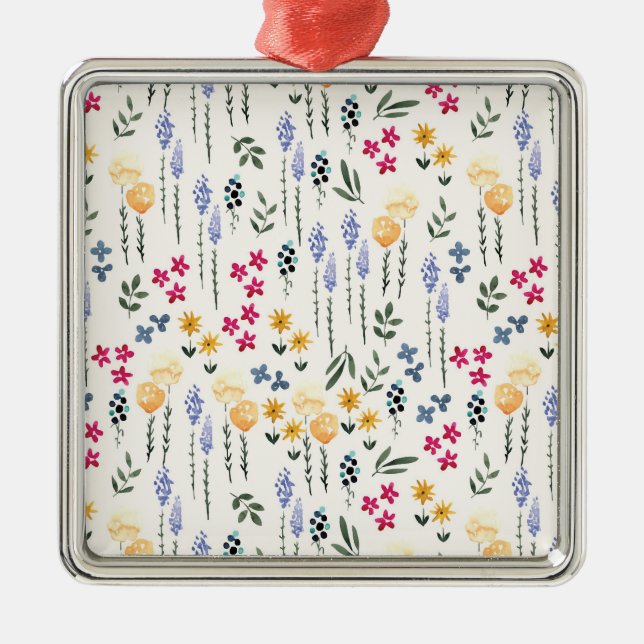 Botanischer Blume Ornament Aus Metall (Vorne)