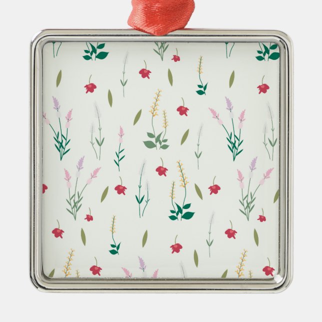 Botanischer Blume Ornament Aus Metall (Vorne)