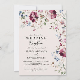 Botanischer Blumengarten Delikatessen Hochzeitsemp Einladung