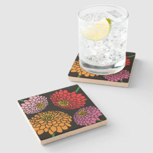 Botanischer Blumengarten Zinnia Untersetzer