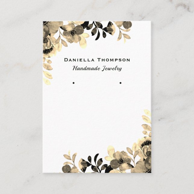 Botanischer Blumenschmuck Visitenkarte (Vorderseite)