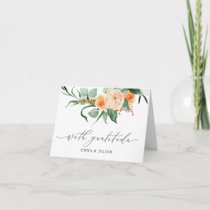 Botanischer Boho Greenerity Personalisierte Namen Dankeskarte