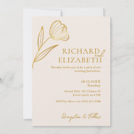 Botanischer Boho Minimal Wedding Einladung