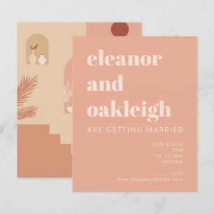 Botanischer Boho Terracotta Blush Wedding