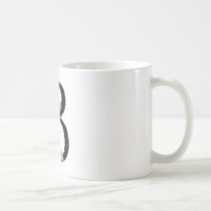 Botanischer Buchstabe 'B', Naturinspirierte Monogr Kaffeetasse