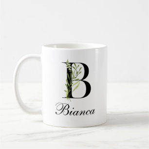 Botanischer Buchstabe    Eleganter benutzerdefinie Kaffeetasse