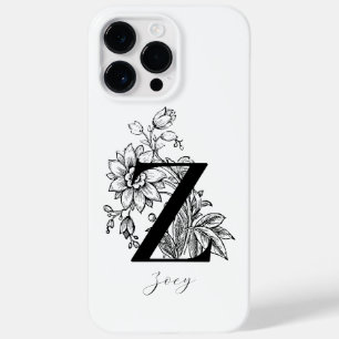 Botanischer Buchstabe Z Monogramm Name Case-Mate iPhone 14 Pro Max Hülle