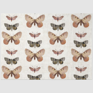Botanischer Butterfly-Cotattcore Vintage Decoupage Seidenpapier