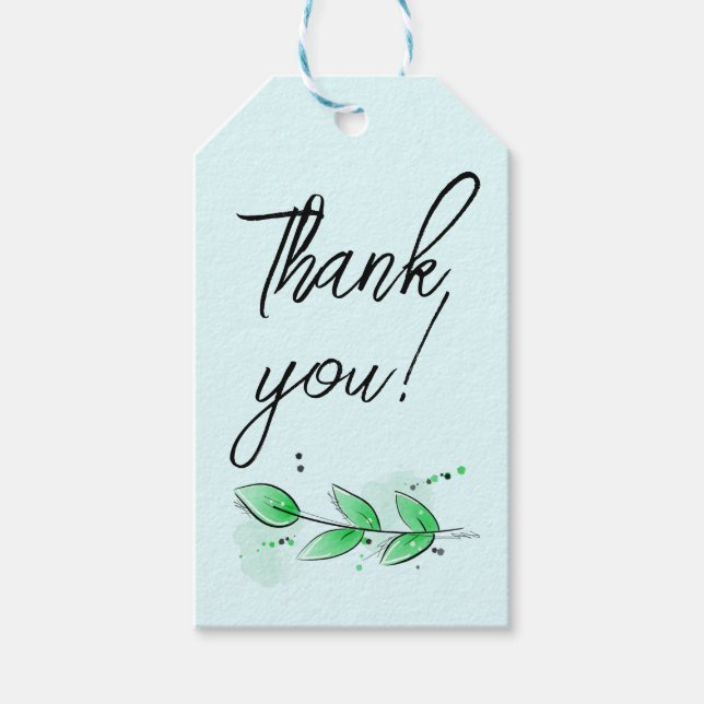 Botanischer Dank Gift Tag Geschenkanhänger (Vorderseite)