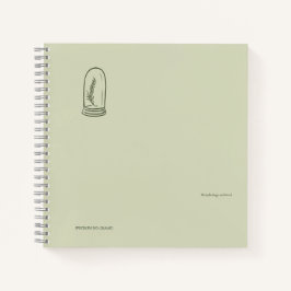 Botanischer Dark-Academia-Minimalist-Garten-Leser  Notizbuch