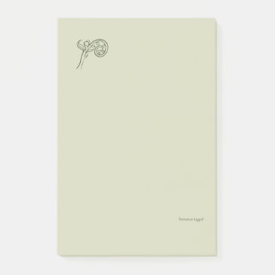 Botanischer Dark Academia Minimalist Garten Leser Post-it Klebezettel