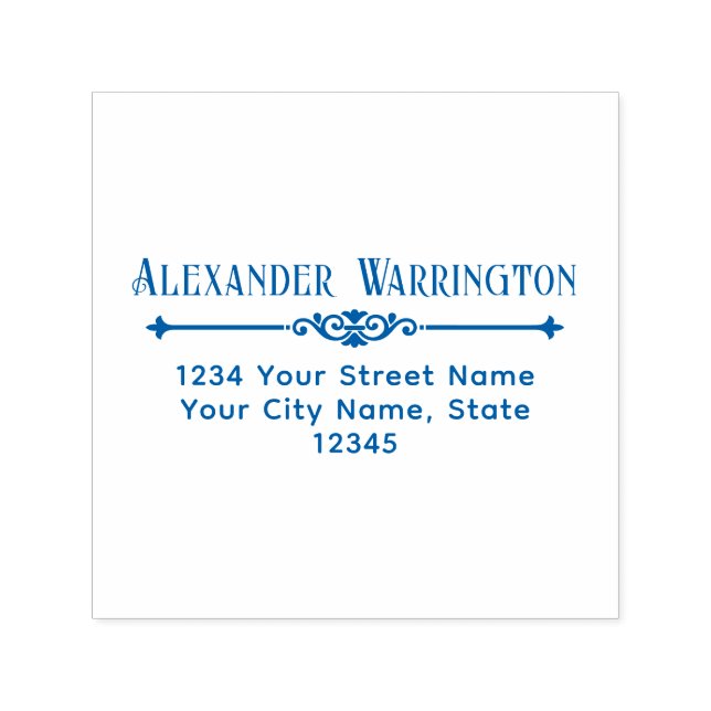 Botanischer Divisionsbereich #2 Name Rücksendeadre Permastempel (Design)