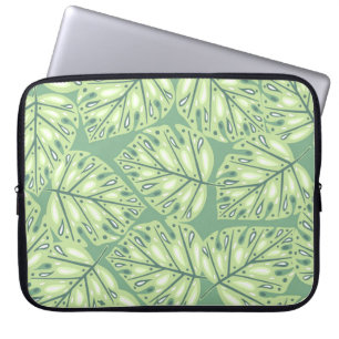 Botanischer Dschungel nahtlos in pastellgrün Laptopschutzhülle