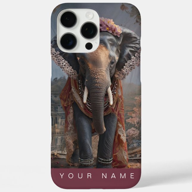 Botanischer Elefant iPhone 16 Pro Max Hülle (Rückseite)