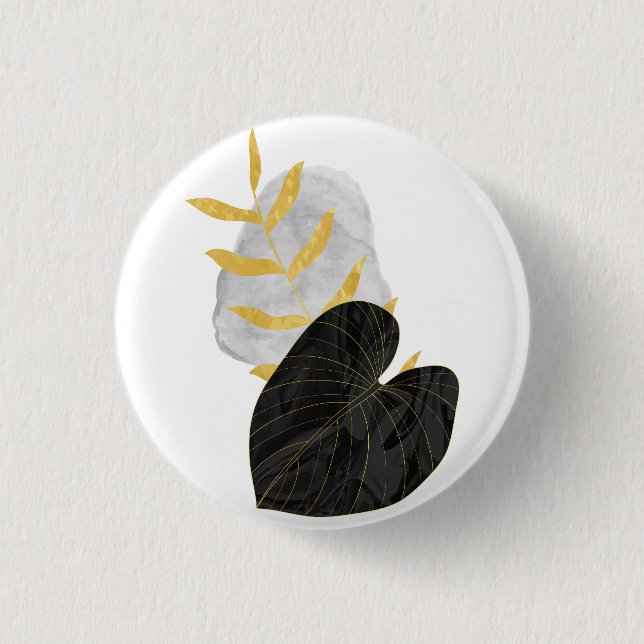 Botanischer exotischer Dschungel Button (Vorderseite)