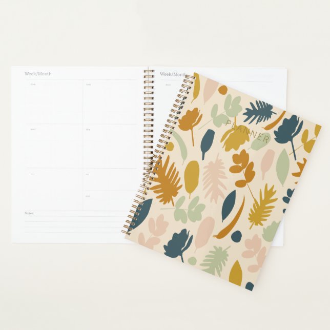 Botanischer Fall Blume und Blätter Muster Planer (Anzeige)