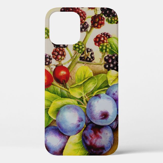 Botanischer Fall hedgerow Frucht Fine Art iPhone F Case-Mate iPhone Hülle (Rückseite)