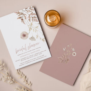 Botanischer Fall Herbst Brautparty Einladung
