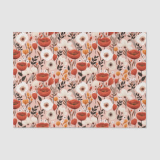 Botanischer Fall-Wildblumen Wiesenmuster Seidenpapier